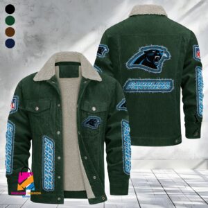 Carolina Panthers NFL Style Fleece Thermal Cotton Jacket For Fans