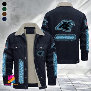 Carolina Panthers NFL Style Fleece Thermal Cotton Jacket For Fans