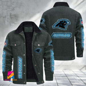 Carolina Panthers NFL Style Fleece Thermal Cotton Jacket For Fans