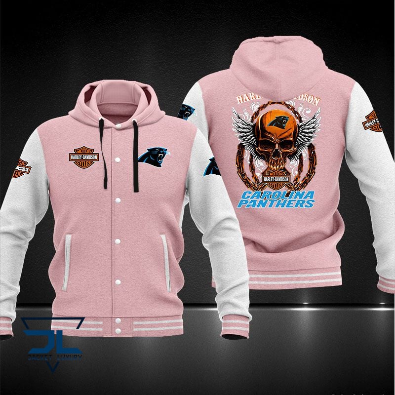 Carolina Panthers NFL Style Hooded Baseball Jacket For Fan
