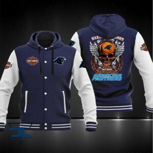 Carolina Panthers NFL Style Hooded Baseball Jacket For Fan