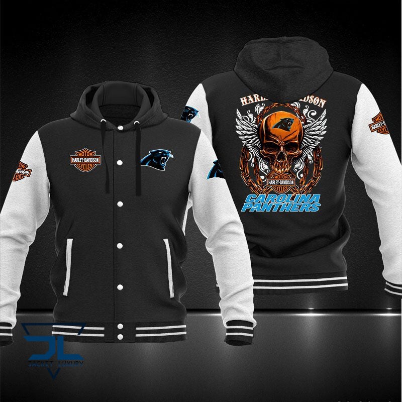 Carolina Panthers NFL Style Hooded Baseball Jacket For Fan