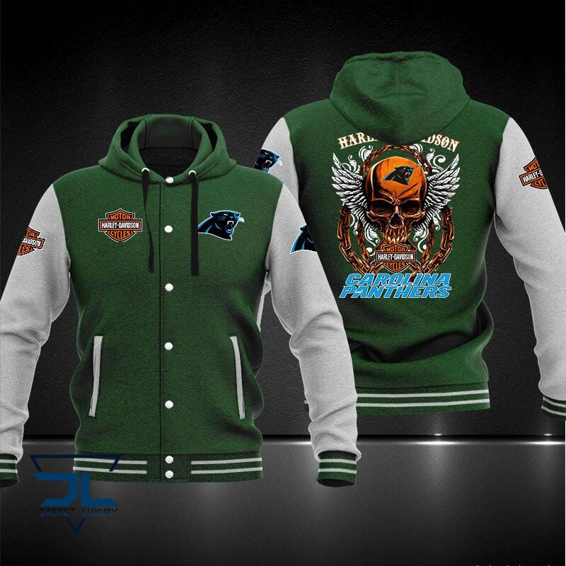 Carolina Panthers NFL Style Hooded Baseball Jacket For Fan