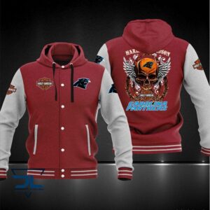 Carolina Panthers NFL Style Hooded Baseball Jacket For Fan