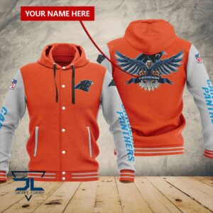 Carolina Panthers NFL Style Hooded Baseball Jacket For Fan