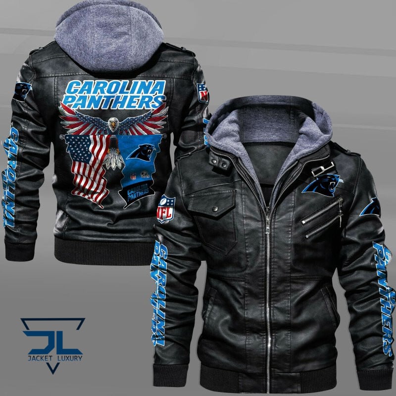 Carolina Panthers NFL Style Leather Jacket For Fan