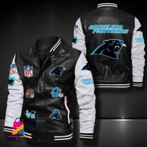 Carolina Panthers NFL Style Leather Jacket For Fan