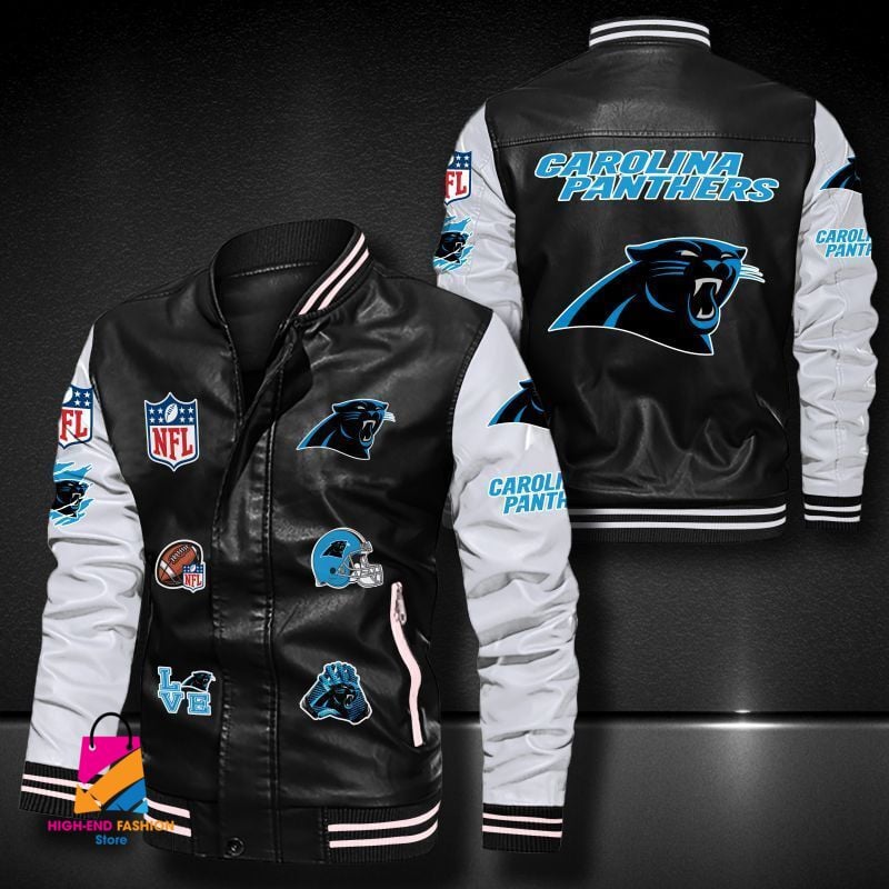 Carolina Panthers NFL Style Leather Jacket For Fan