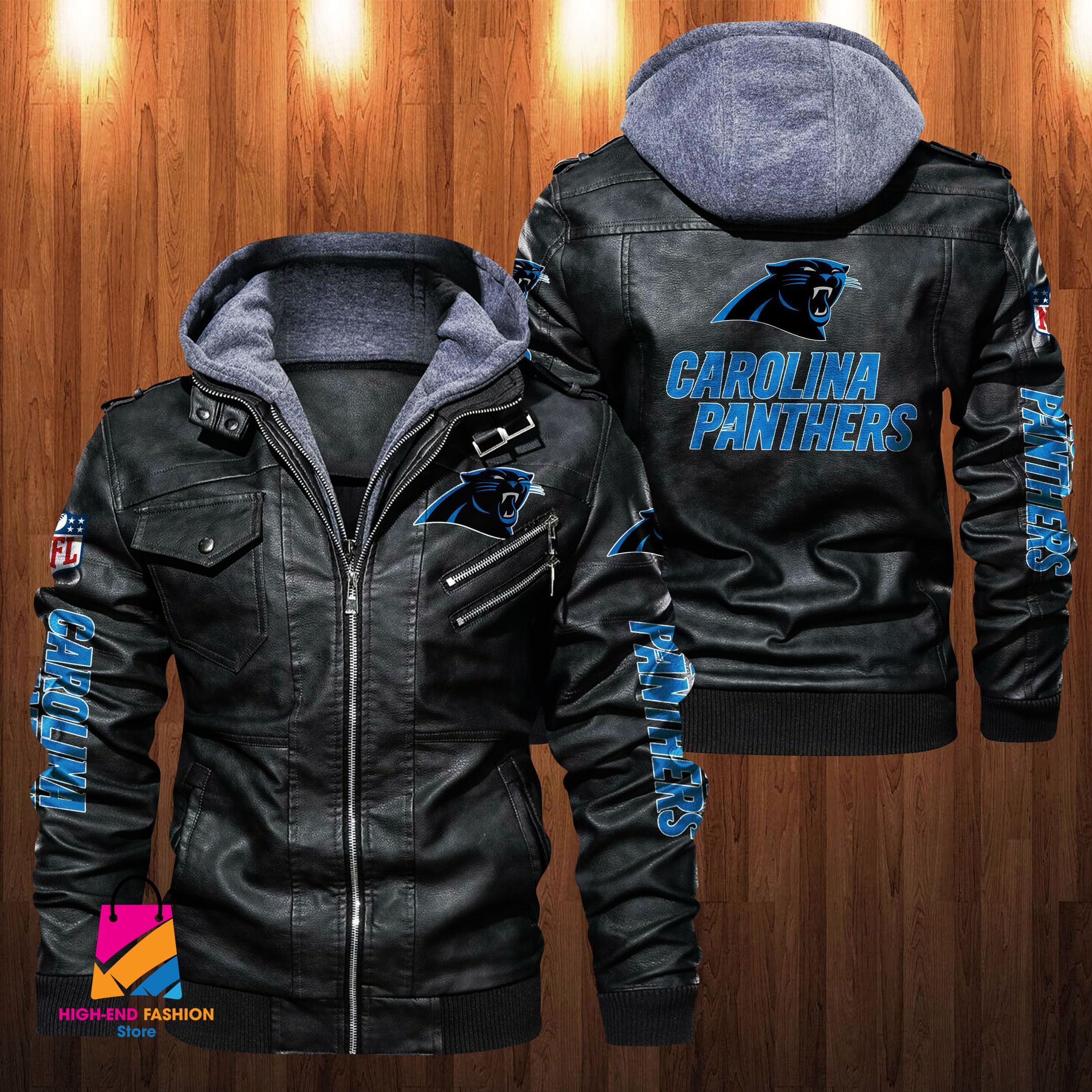 Carolina Panthers NFL Style Leather Jacket For Fan