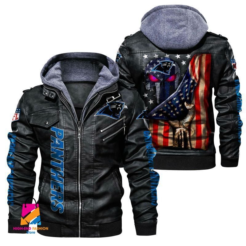 Carolina Panthers NFL Style Leather Jacket For Fan