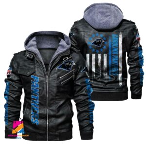 Carolina Panthers NFL Style Leather Jacket For Fan