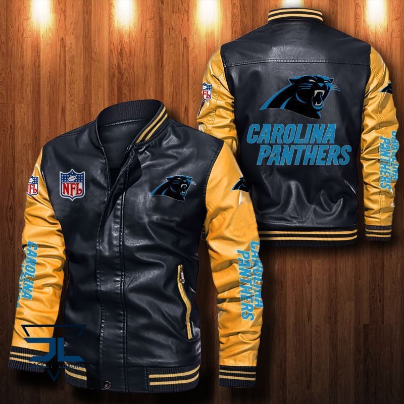 Carolina Panthers NFL Style Leather Jacket For Fan