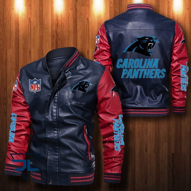Carolina Panthers NFL Style Leather Jacket For Fan