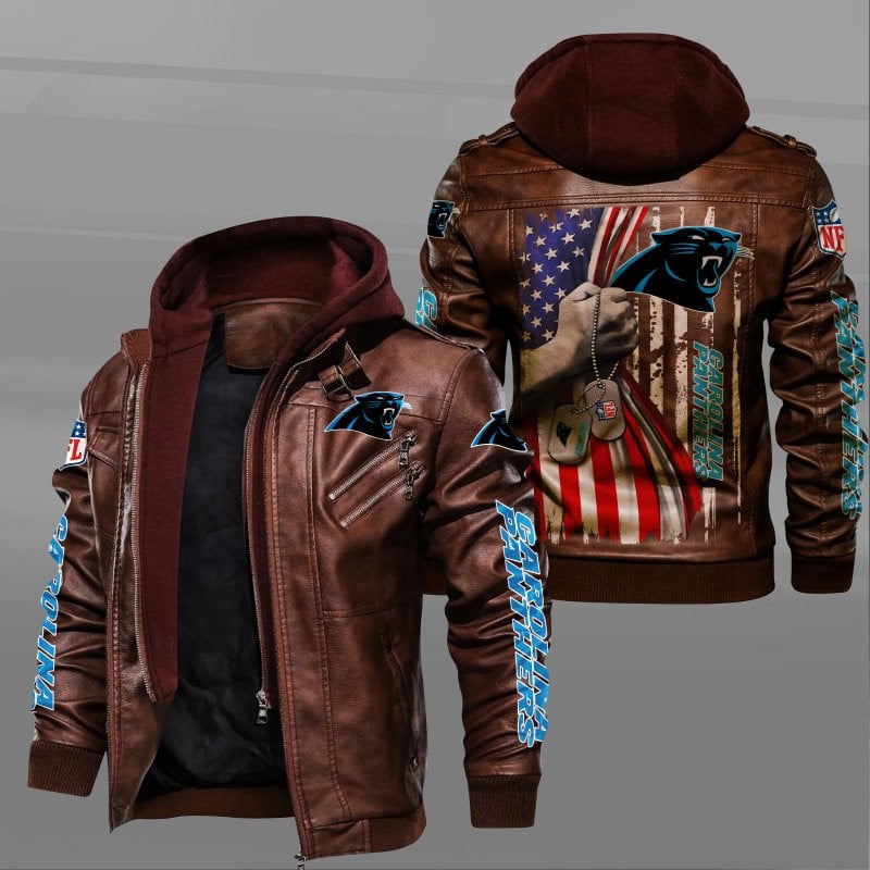 Carolina Panthers NFL Style Leather Jacket For Fan