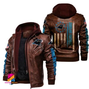 Carolina Panthers NFL Style Leather Jacket For Fan