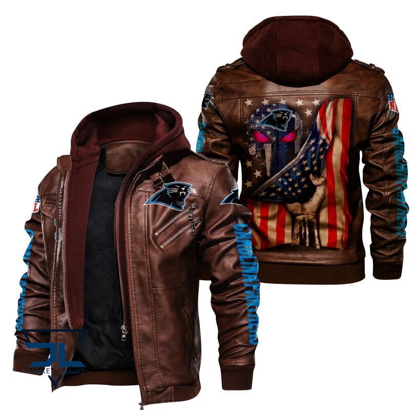 Carolina Panthers NFL Style Leather Jacket For Fan