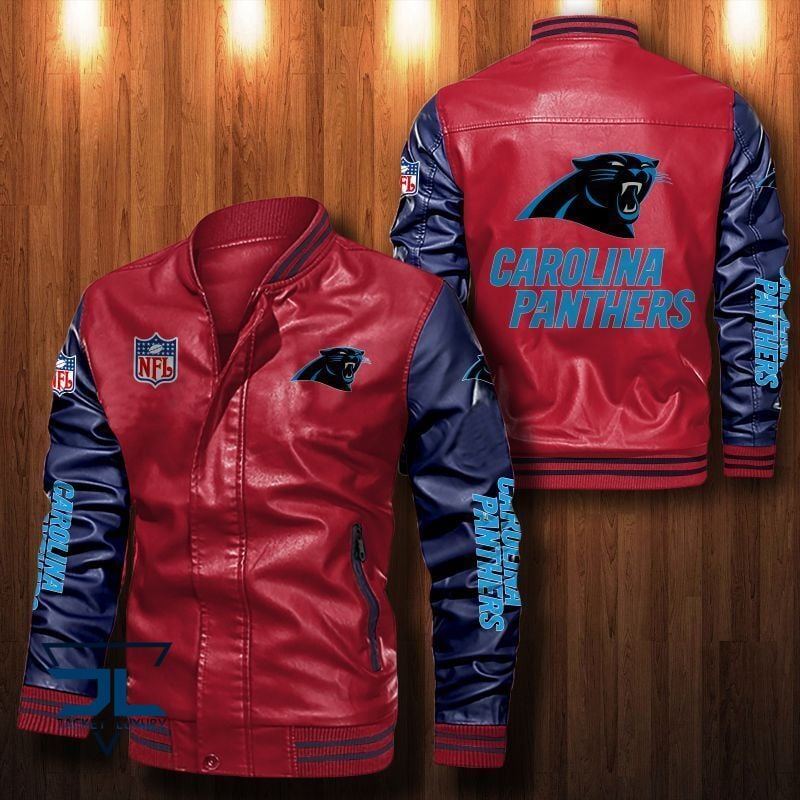 Carolina Panthers NFL Style Leather Jacket For Fan