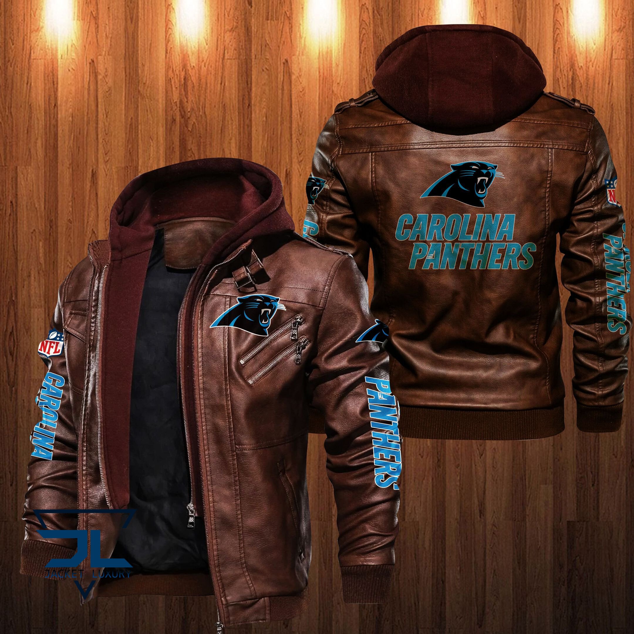 Carolina Panthers NFL Style Leather Jacket For Fan