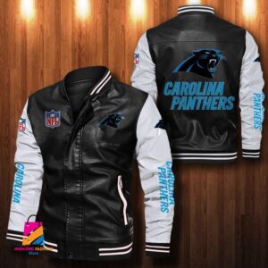 Carolina Panthers NFL Style Leather Jacket For Fan