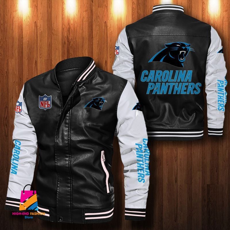 Carolina Panthers NFL Style Leather Jacket For Fan