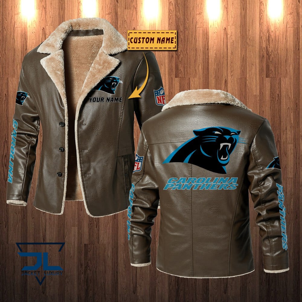 Carolina Panthers NFL Style Leather Jacket For Fans