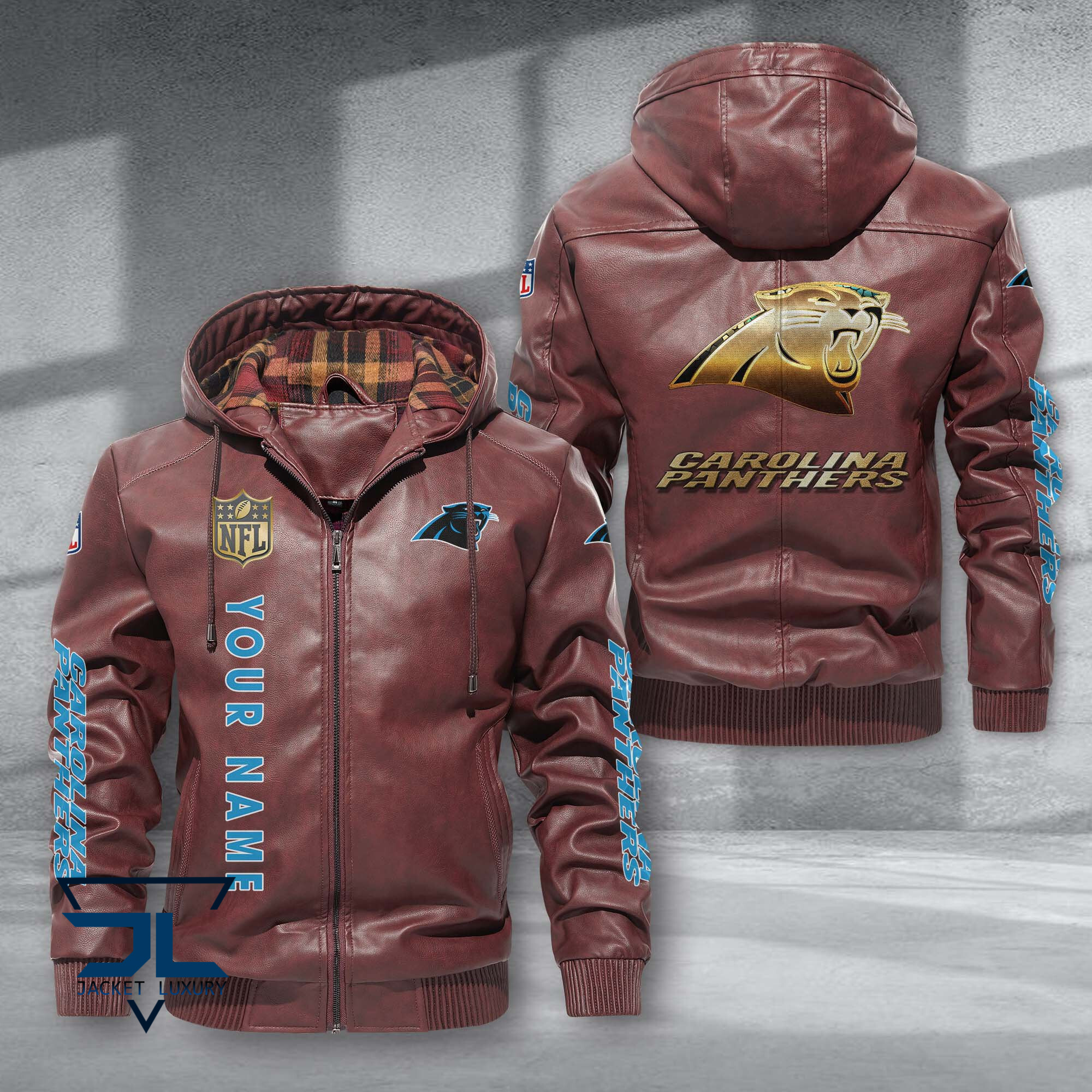 Carolina Panthers NFL Style Leather Jacket For Fans
