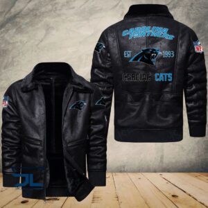Carolina Panthers NFL Style Leather Jacket For Fans