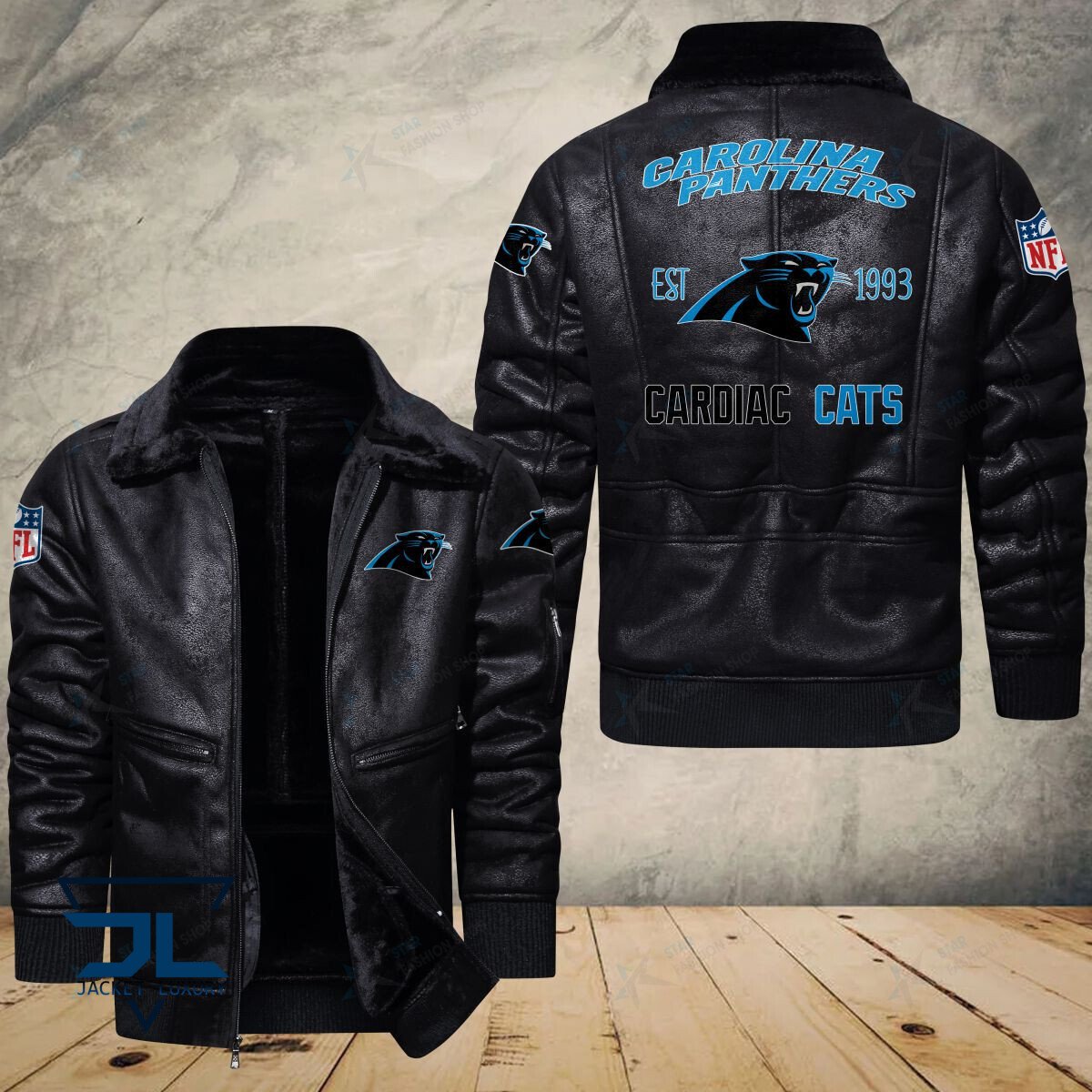 Carolina Panthers NFL Style Leather Jacket For Fans