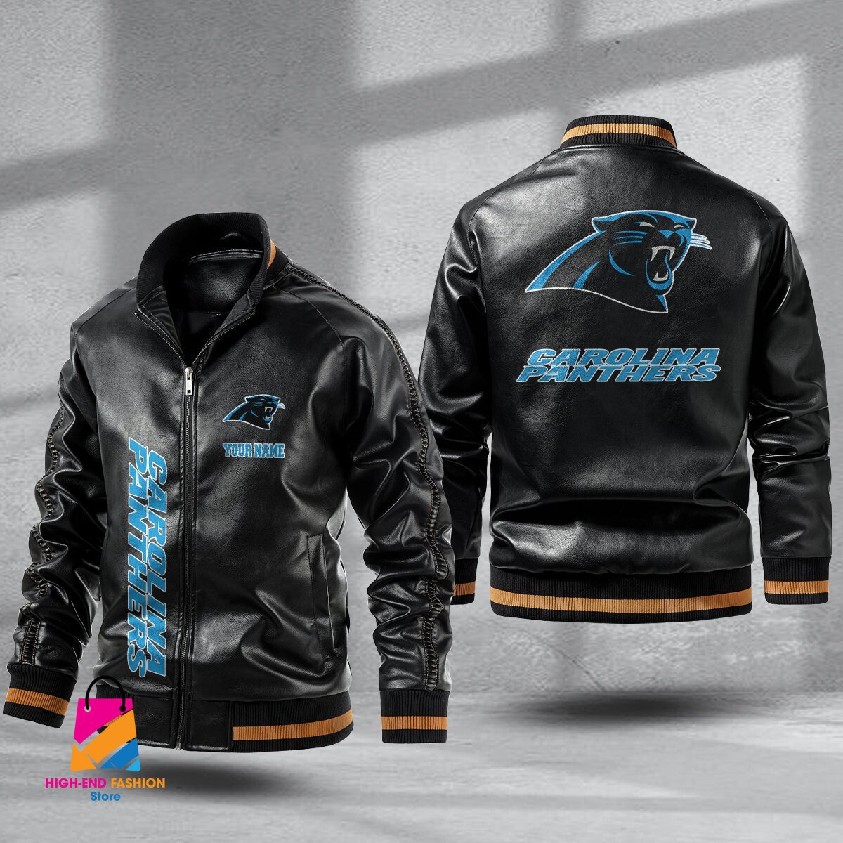 Carolina Panthers NFL Style Leather Jacket For Fans