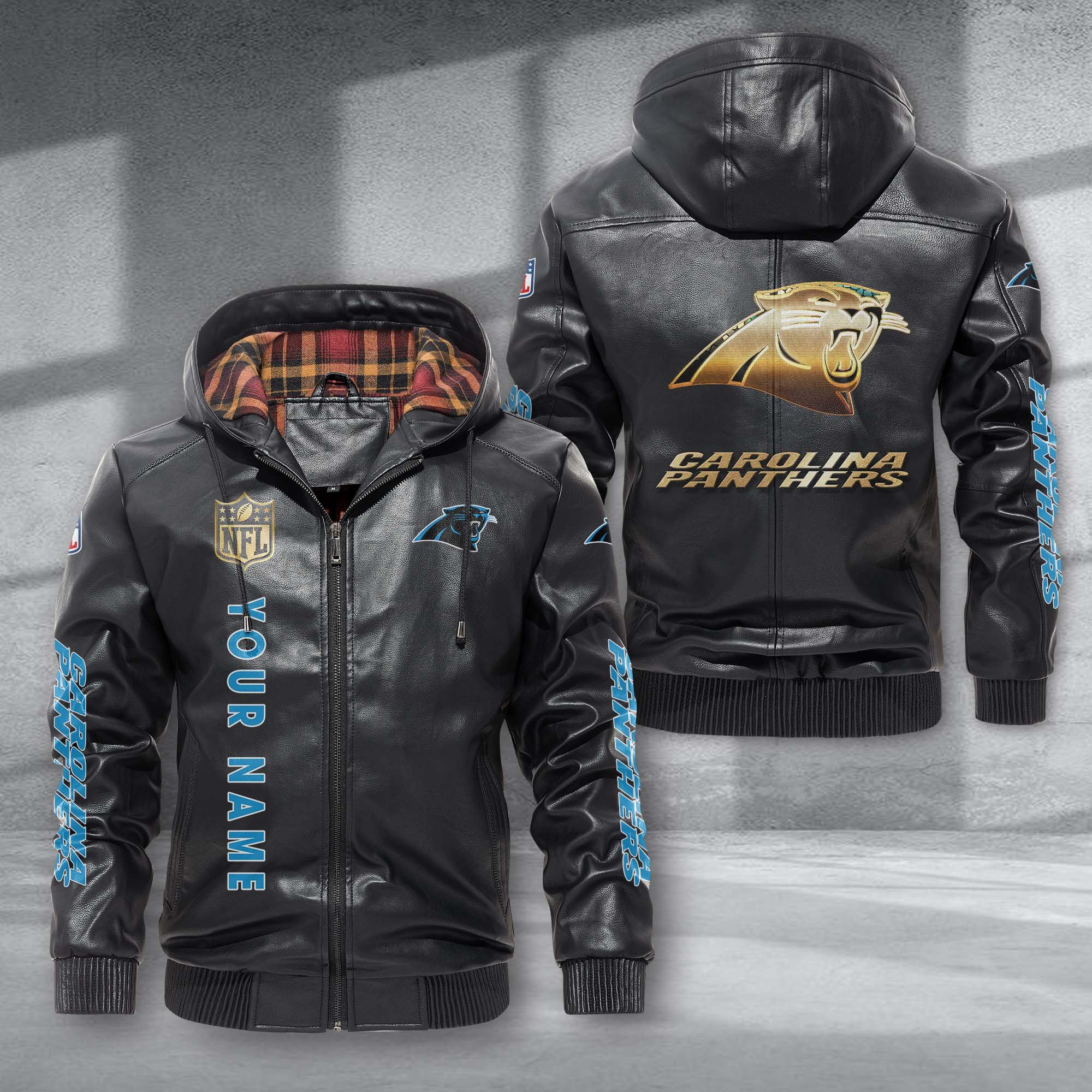 Carolina Panthers NFL Style Leather Jacket For Fans