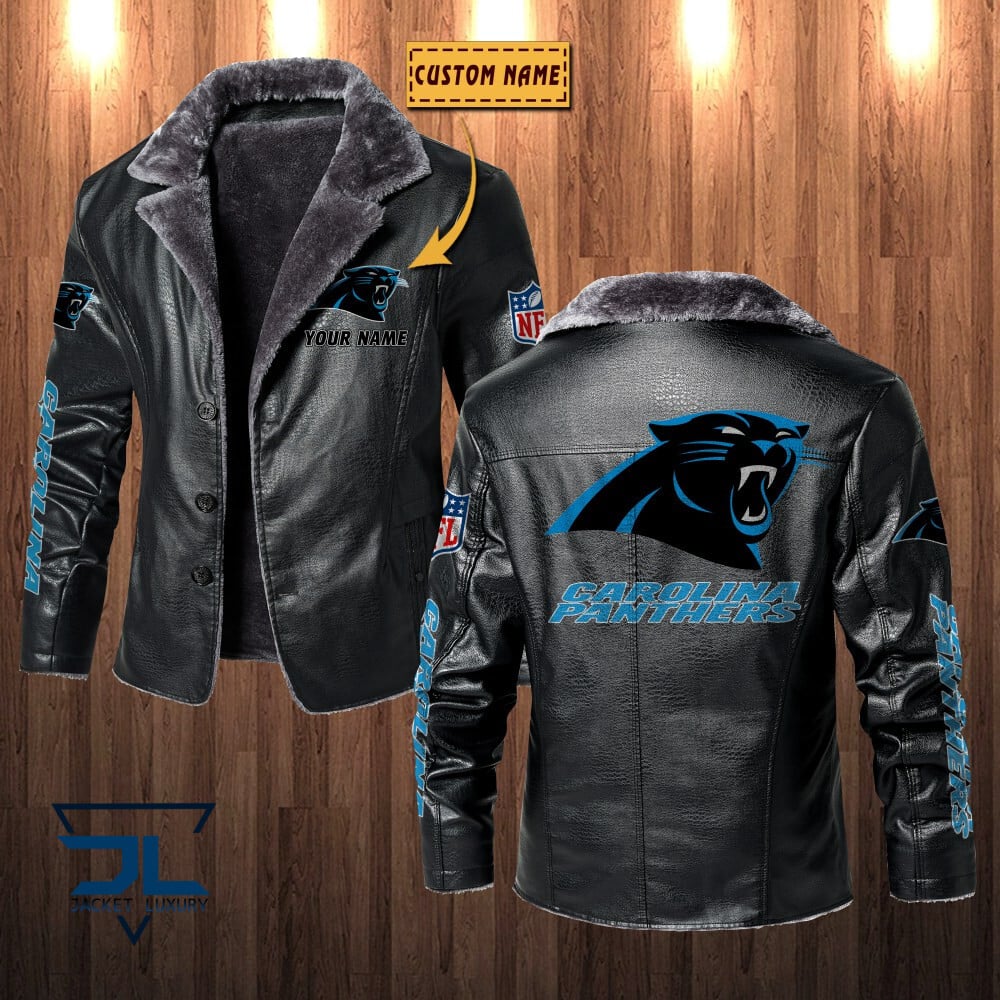 Carolina Panthers NFL Style Leather Jacket For Fans