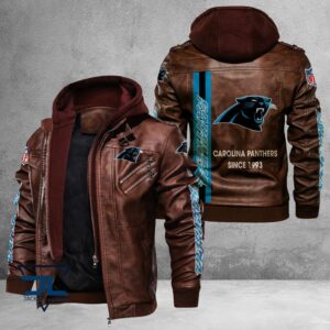 Carolina Panthers NFL Style Leather Jacket For Fans