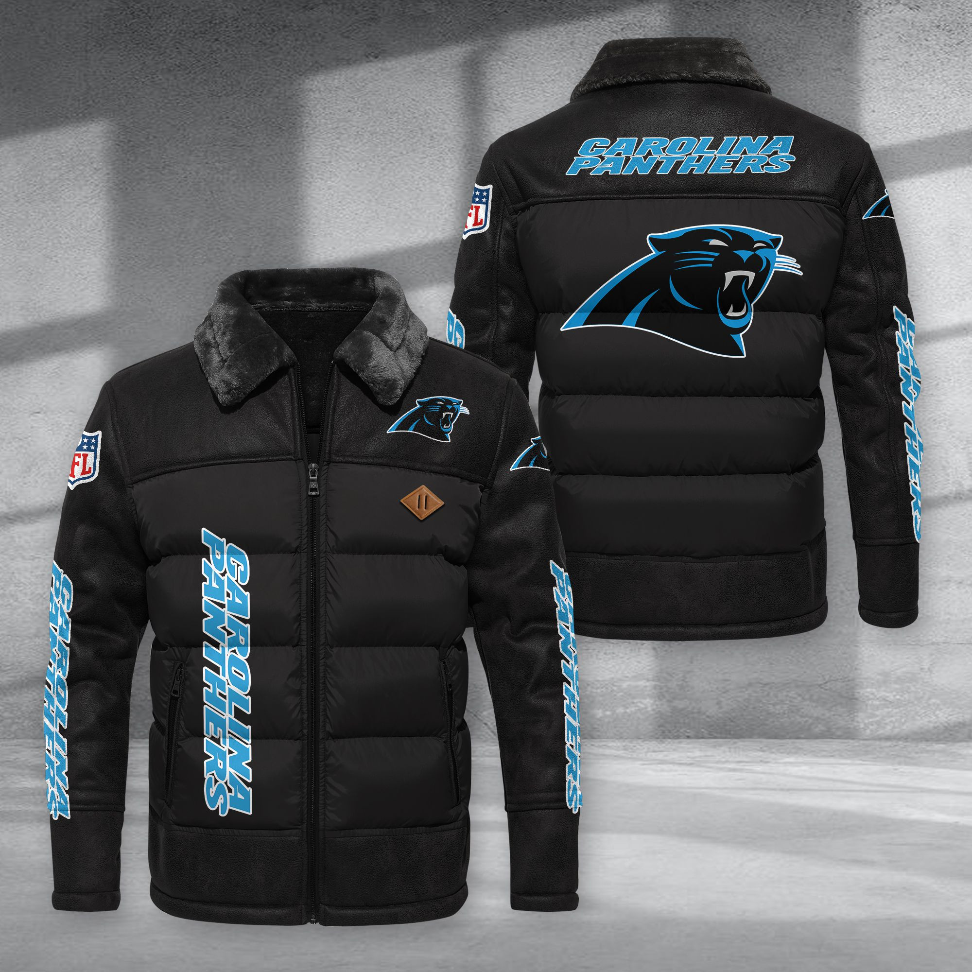 Carolina Panthers NFL Style Puffer Jacket For Fans