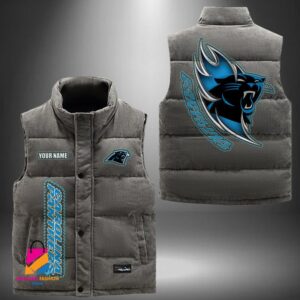 Carolina Panthers NFL Style Sleeveless Puffer Jacket For Fans