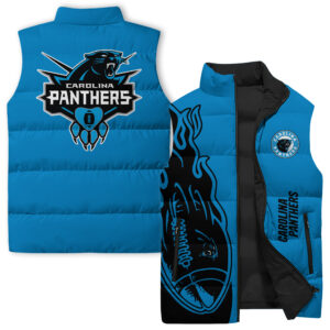 Carolina Panthers NFL Style Sleeveless Puffer Jacket For Fans