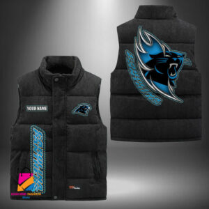 Carolina Panthers NFL Style Sleeveless Puffer Jacket For Fans