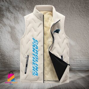 Carolina Panthers NFL Style Sleeveless Puffer Jacket For Fans