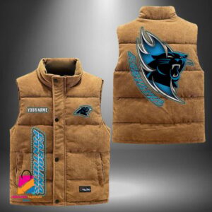 Carolina Panthers NFL Style Sleeveless Puffer Jacket For Fans