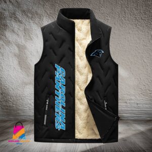 Carolina Panthers NFL Style Sleeveless Puffer Jacket For Fans