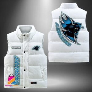 Carolina Panthers NFL Style Sleeveless Puffer Jacket For Fans