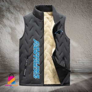 Carolina Panthers NFL Style Sleeveless Puffer Jacket For Fans