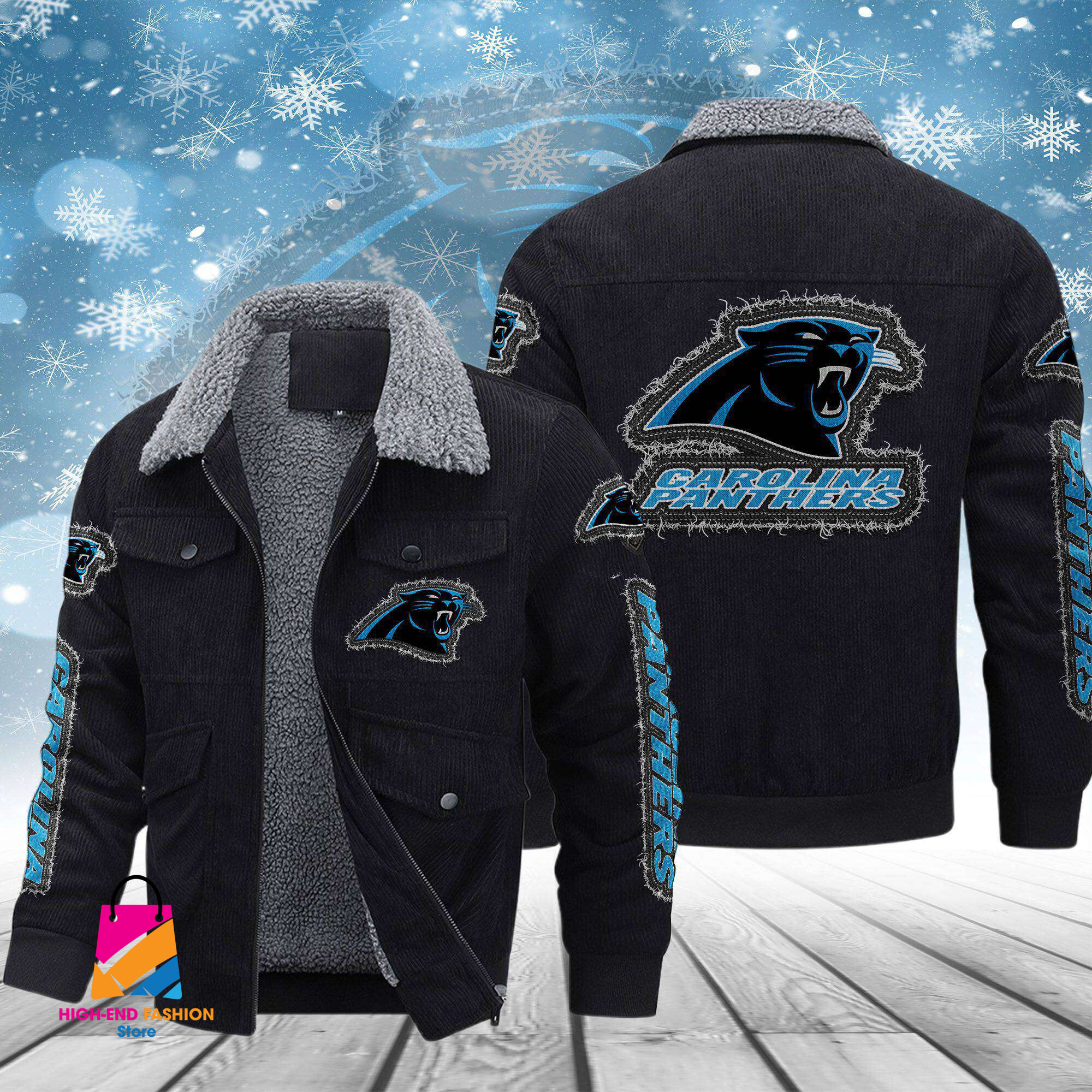 Carolina Panthers NFL Style Thermal Cotton Jacket Prim For Fans