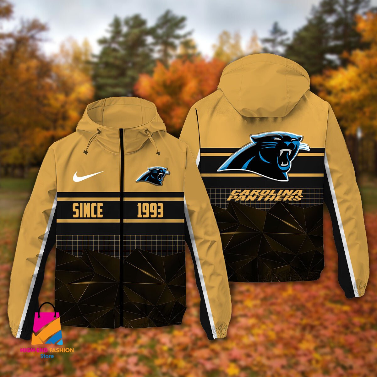 Carolina Panthers NFL Style Windbreaker Jacket For Fans