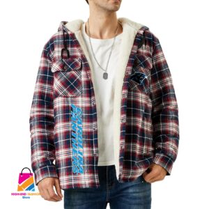Carolina Panthers NFL Style Zip Fleece Flannel Jacket For Fans
