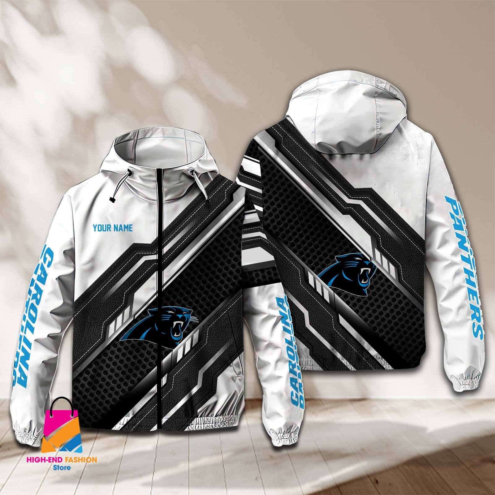 Carolina PanthersNFL Style Windbreaker Jacket For Fans