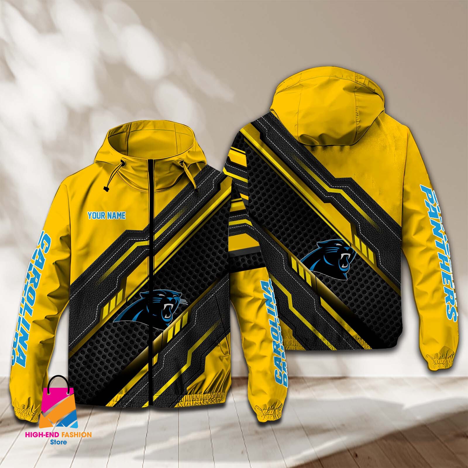 Carolina PanthersNFL Style Windbreaker Jacket For Fans