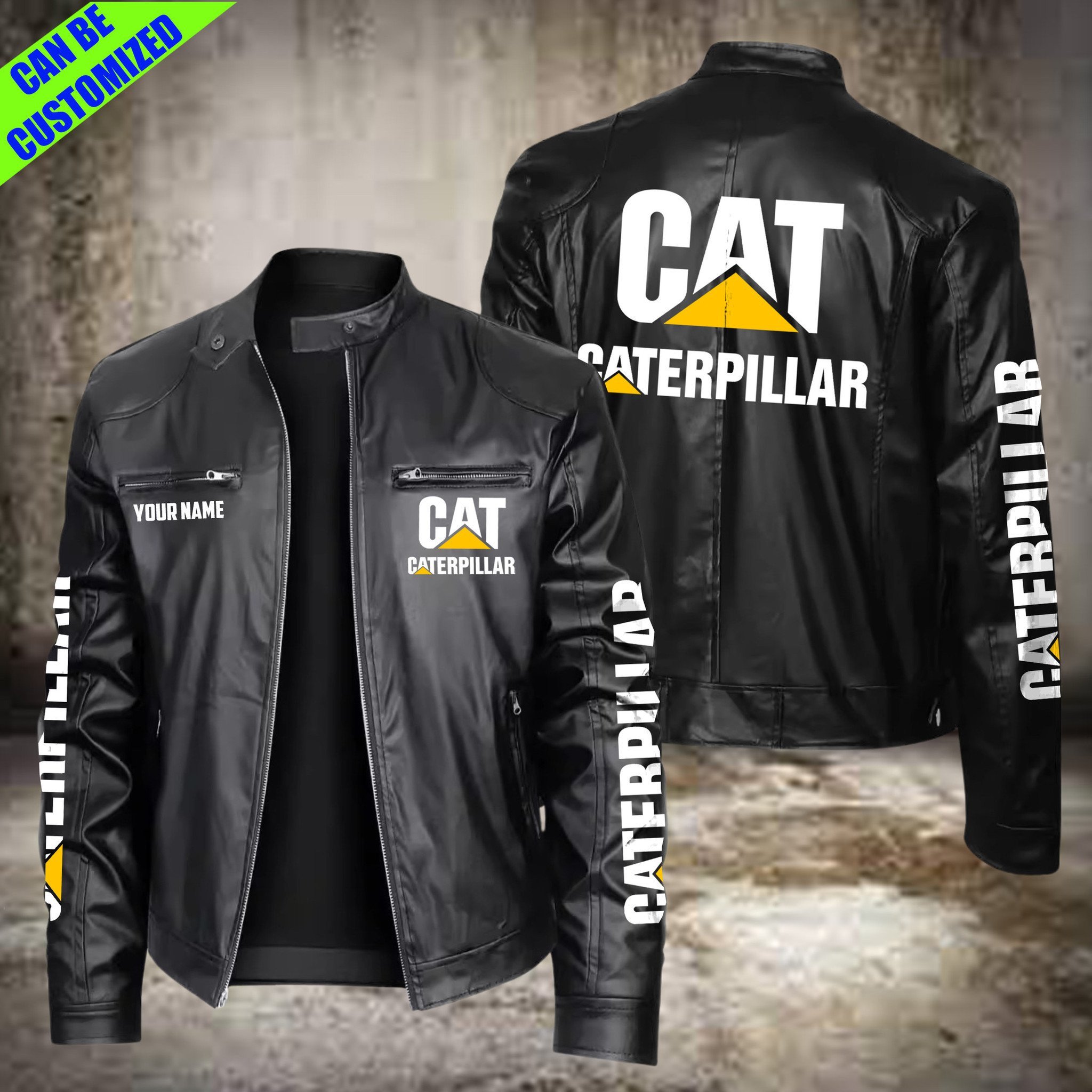 Caterpillar Company Style Leather Jacket For Fans