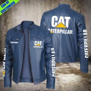 Caterpillar Company Style Leather Jacket For Fans