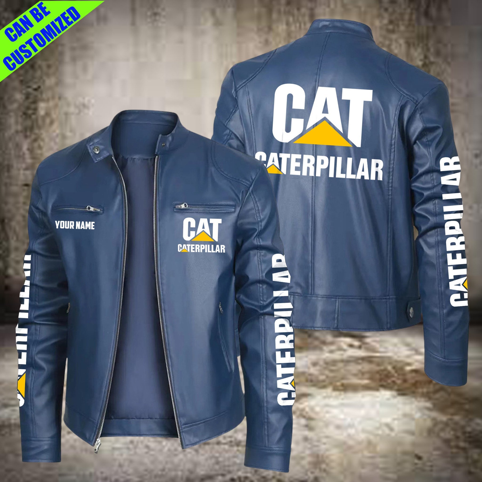 Caterpillar Company Style Leather Jacket For Fans