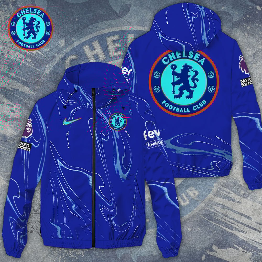 Chelsea EPL Style Windbreaker Jacket For Fans